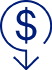 circle down arrow dollar icon